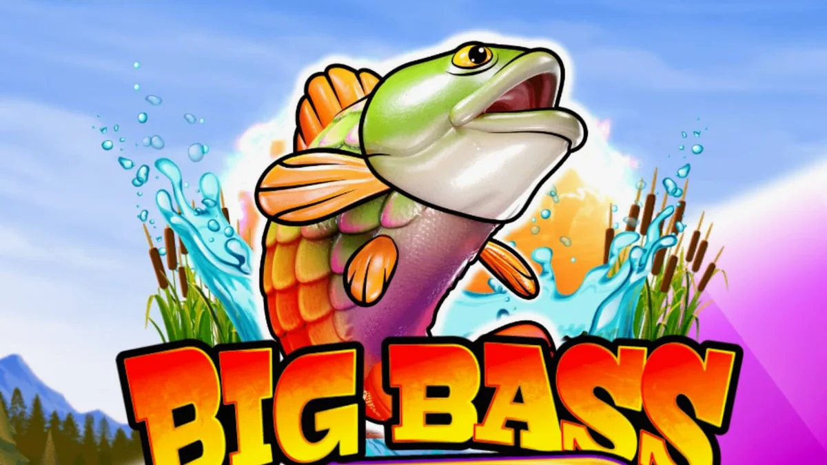 Interface do jogo de caça-níqueis Big Bass Blast com tema de pesca futurista